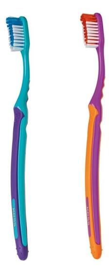 Imagem de Kit c/ 4 Escova Dental Kess Basic Colorida C/2 Unidade