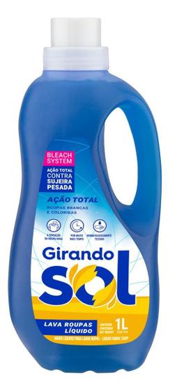 Imagem de Kit c/ 4 Girando Sol Lava Roupas Liquido Acao Total 1L