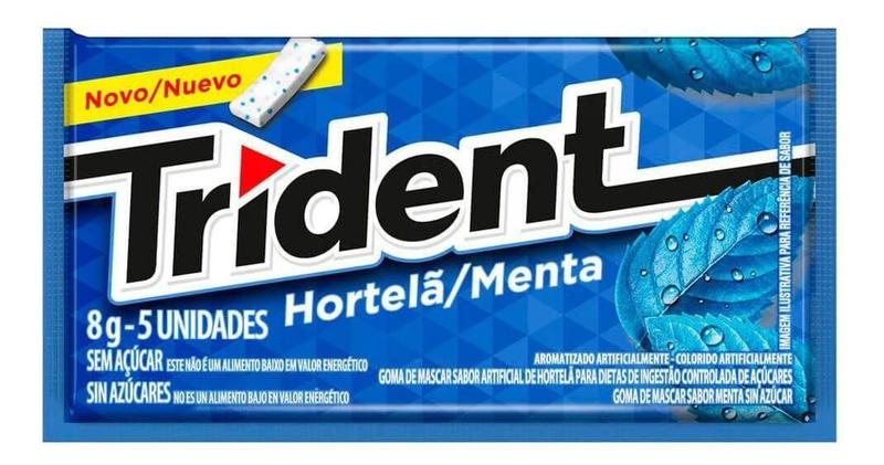 Imagem de Kit c/ 4 Goma de Mascar Sabor Hortela Trident 8g