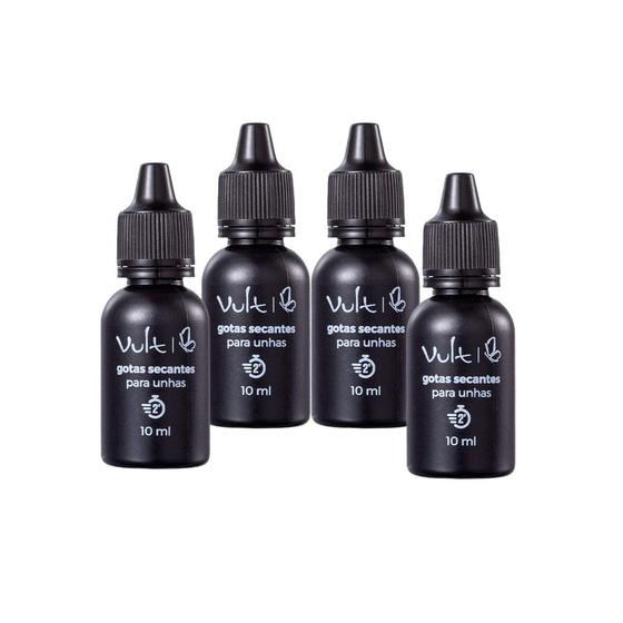 Imagem de Kit c/4 Gotas Secantes de Esmalte para Unhas 10ml Vult