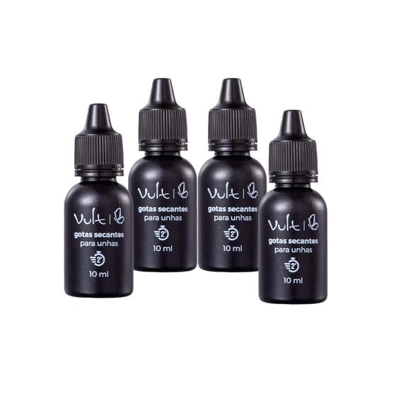 Imagem de Kit c/4 Gotas Secantes de Esmalte para Unhas 10ml Vult