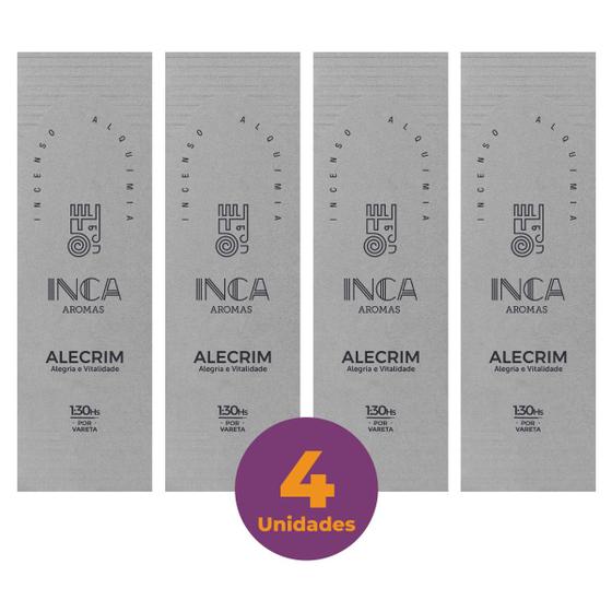 Imagem de Kit c/ 4 Incenso Alecrim com 4 Varetas -  Inca Aromas