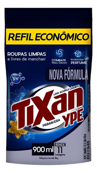 Imagem de Kit c/ 4 Lava Roupas Liquido Primavera Sache 900ml Tixan Ype