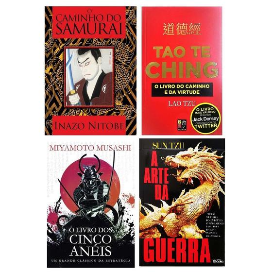 Imagem de Kit c/4 livros tao te ching + o livros dos cinco aneis + o caminho do samurai + a arte da guerra - PÉ DA LETRA