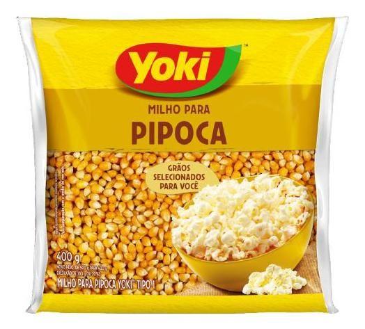 Imagem de Kit c/ 4 Milho Para Pipoca Tipo 1 Yoki Pacote 400g
