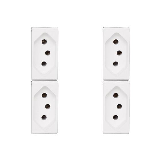 Imagem de Kit C/4 - Modulo Pial Pop 1Tomada 10A Lg030 Branco