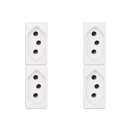 Imagem de Kit C/4 - Modulo Pial Pop 1Tomada 20A Lg03020 Branco
