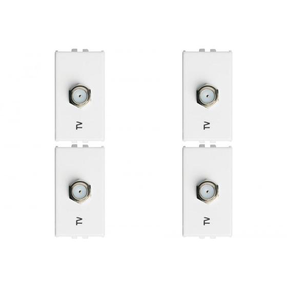 Imagem de Kit C/4 - Modulo Soprano Ilus (Tomada Coaxial)   5Tg99334