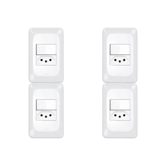 Imagem de Kit C/4 - Pial Conjunto  Pop 4X2 1S+1T 10A Lgx103