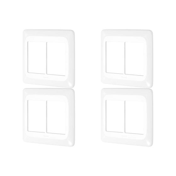 Imagem de Kit C/4 - Placa Pial Pop Branca 4X4 (3+3 Horizontal) Lgp46