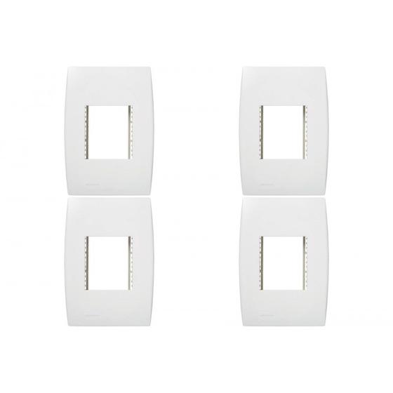Imagem de Kit C/4 - Placa Soprano Ilus 4X2 (2 Modulos Horizontal)  ...