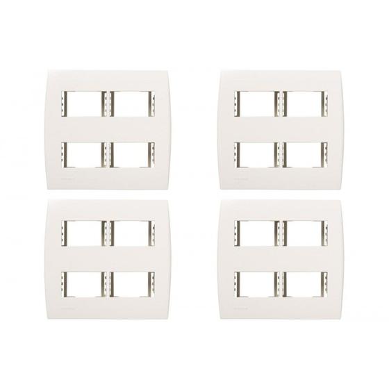 Imagem de Kit C/4 - Placa Soprano Ilus 4X4 (4 Modulos Horizontal)  ...