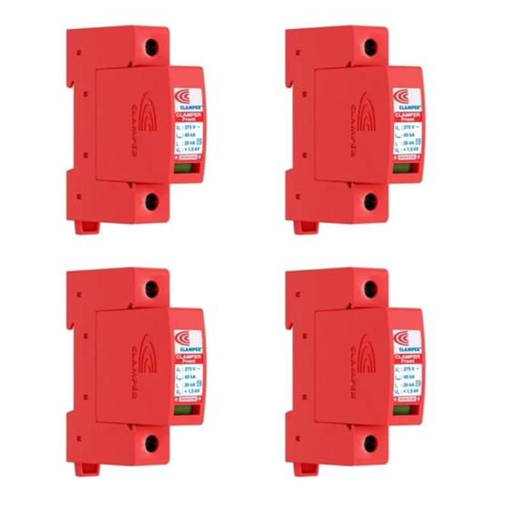 Imagem de Kit C/ 4 Protetor de Surto Monopolar DPS 275V 45kA Clamper