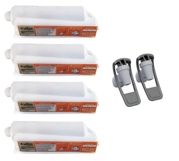 Kit C 4 Refil Filtro Latina P355 + Kit 2 Torneira P355 Menor preço em Kit C 4 Refil Filtro Latina P355 + Kit 2 Torneira P355