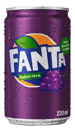 Imagem de Kit c/ 4 Refrigerante de Uva Fanta Lata 220ml