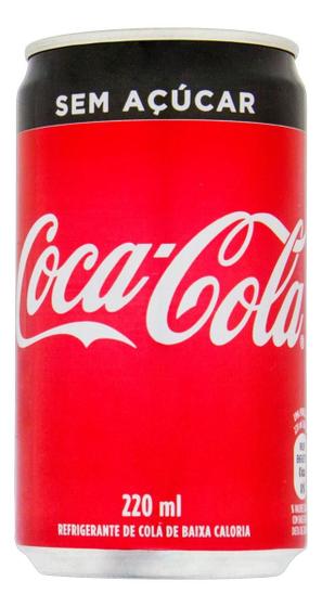 Imagem de Kit c/ 4 Refrigerante sem Acucar Coca-Cola Lata 220ml