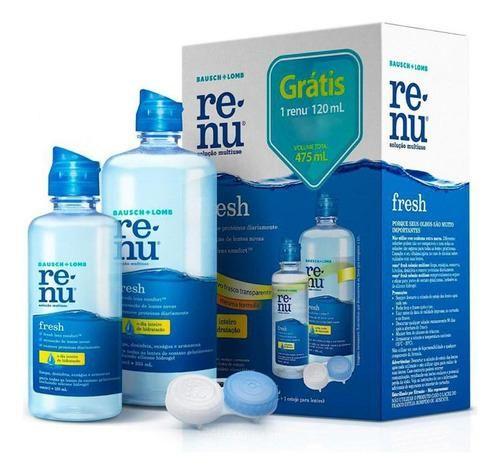 Imagem de Kit c/ 4 Renu Fresh 355 + 120 Ml - Solucao Multiuso+ Entreg