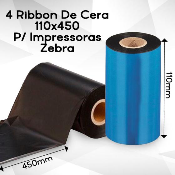 Imagem de Kit c/ 4 Ribbon Cera 110x450m