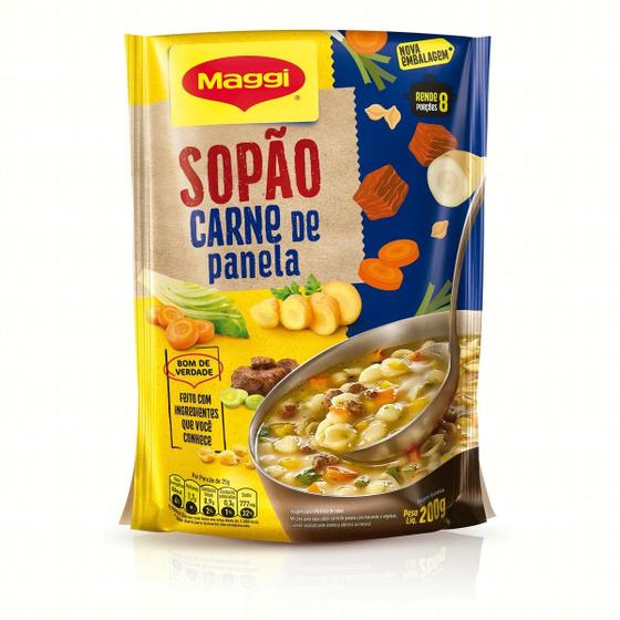 Imagem de Kit c/ 4 Sopa instantanea Maggi sopao carne de panela 200g