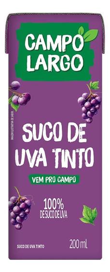 Imagem de Kit c/ 4 Suco De Uva Tinto Campo Largo 200ml 100% suco