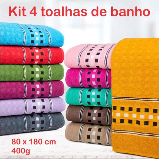 Kit C/ 4 Toalha Banhão Super Gigante 80X1,80 Atacado Menor preço em Kit C/ 4 Toalha Banhão Super Gigante 80X1,80 Atacado
