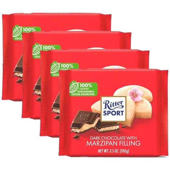 Imagem de Kit c/ 4und Chocolate Alemão RITTER Sport Marzipan 100g