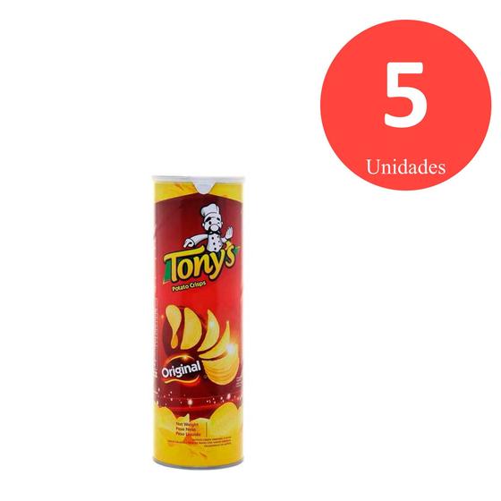 Imagem de Kit c/5 Batatas Tony's Potato Crisps 100G - Queijo