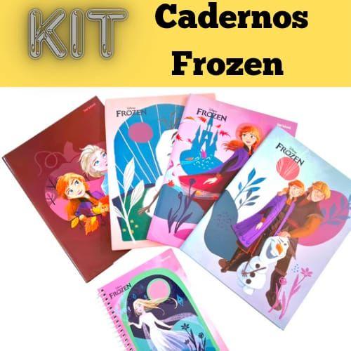 Imagem de Kit c/ 5 cadernos - 80 folhas capa dura personagem