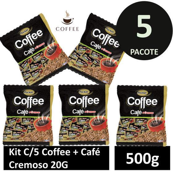 Imagem de Kit  c/5 Coffee+Cafe Cremoso Freegells 500g