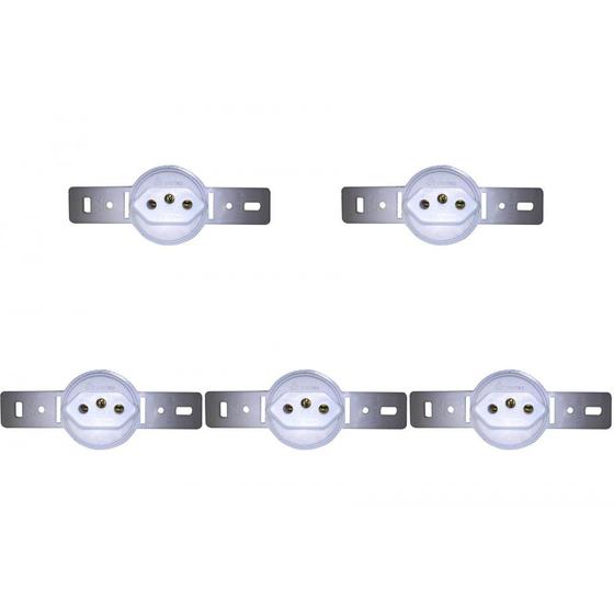 Imagem de Kit C/5 - Conjunto Para Condulete Perlex Tomada 2 Polos +...