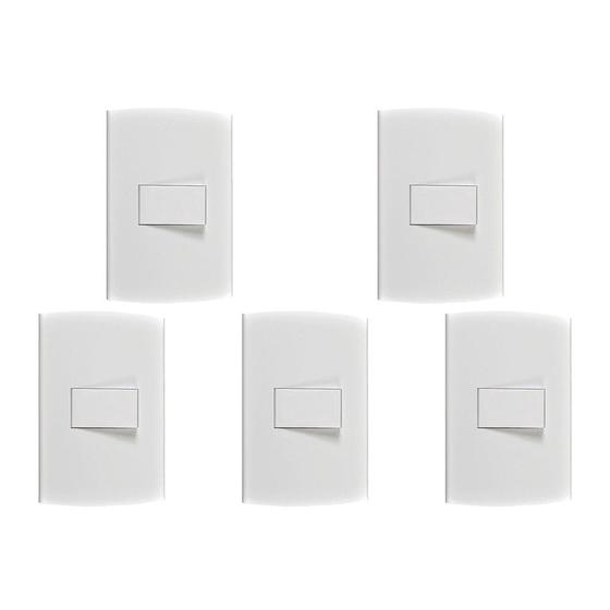 Imagem de Kit C/5 - Conjunto Peesa Alfa 1502B 1 Interruptor Paralel...