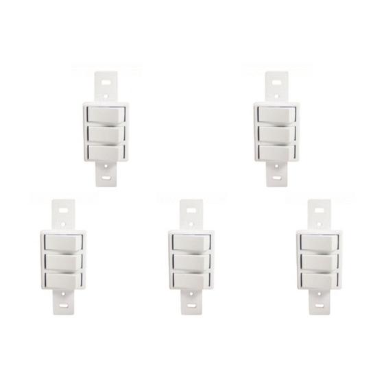 Imagem de Kit C/5 - Conjunto Perlex''Branca''Sem Placa(3Simples) 2283