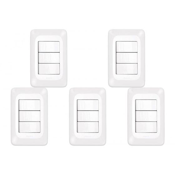 Imagem de Kit C/5 - Conjunto Pial Pop 3Simp Lgx111 Branco