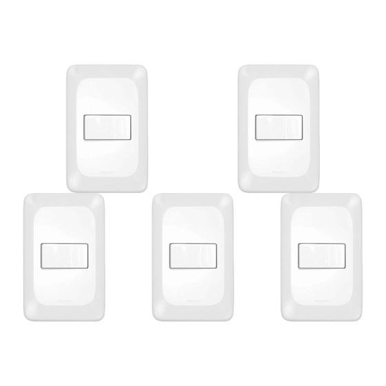 Imagem de Kit C/5 - Conjunto Pial Pop Modulo Com Placa 4X2 - 1 Para...