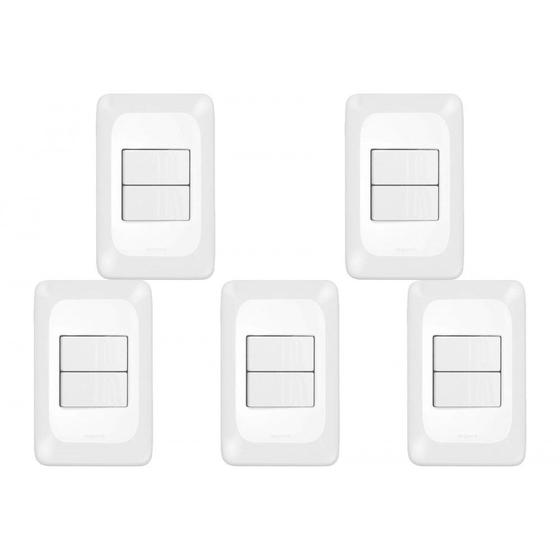 Imagem de Kit C/5 - Conjunto Pial Pop Modulo Com Placa 4X2 - 1 Simp...