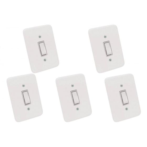 Imagem de Kit C/5 - Conjunto Radial Pollar 1901002 1Interruptor Sim...