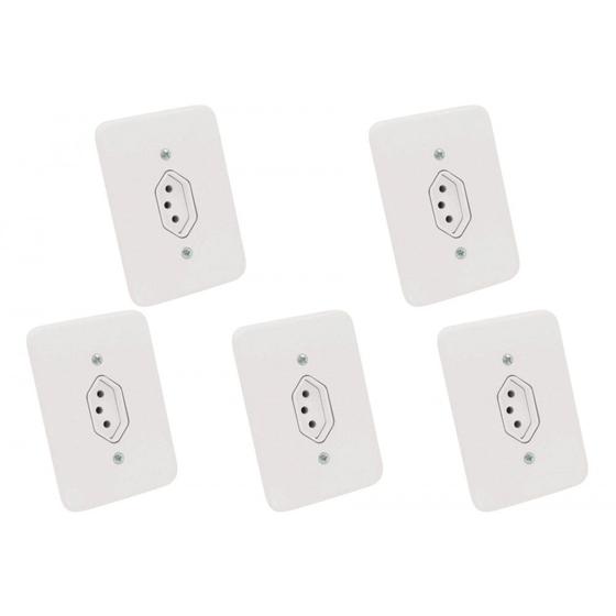 Imagem de Kit C/5 - Conjunto Radial Pollar 1901113 1Tomada 10A