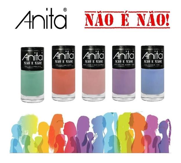 Imagem de Kit C/5 Esmaltes Anita Coleção Não É Não - Lançamento