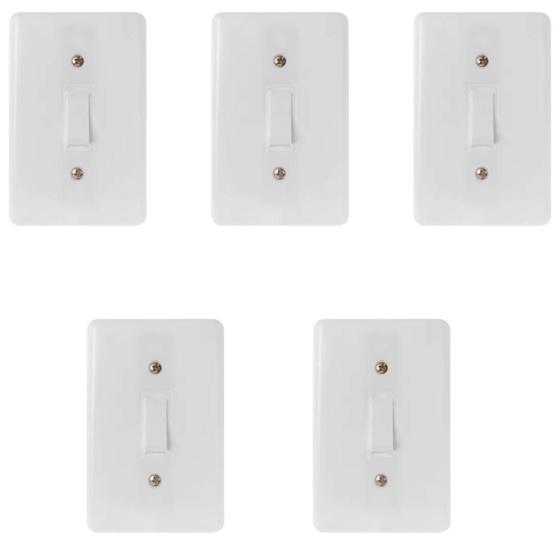 Imagem de KIT C/ 5 Interruptores simples - Lumi