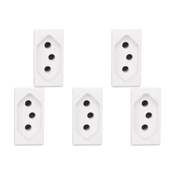 Imagem de Kit C/5 - Modulo Pial Pop 1Tomada 20A Lg03020 Branco