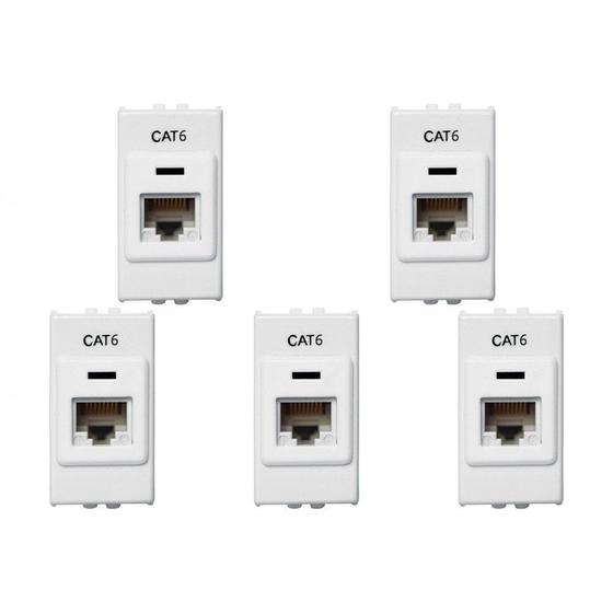 Imagem de Kit C/5 - Modulo Soprano Ilus (Rj45 Cat6)   5Tg99100