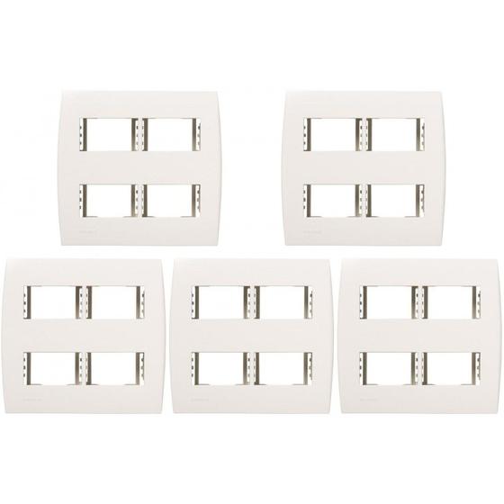 Imagem de Kit C/5 - Placa Soprano Ilus 4X4 (4 Modulos Horizontal)  ...