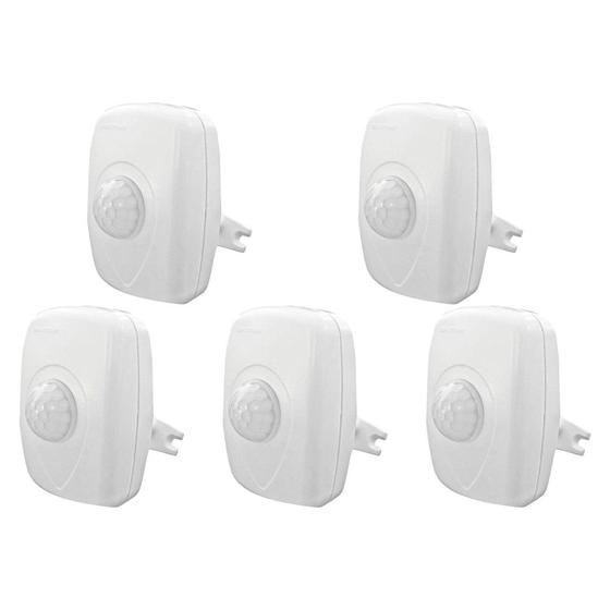 Imagem de Kit C/5 - Sensor Presenca Qualitronix Parede Qa21M
