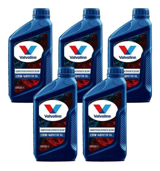 Imagem de Kit C/5 Valvoline Competition Semissintético 15w40 Api Sl