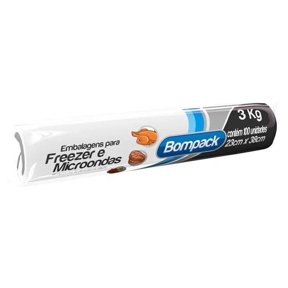 Imagem de Kit c/ 6 100 Sacos Plasticos Multiuso Freezer E Microondas