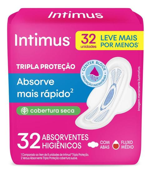 Imagem de Kit c/ 6 Absorvente Tripla Protecao Seca Com Abas 32
