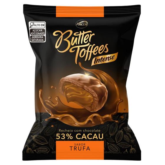 Imagem de Kit c/ 6 Bala Caramelo Trufa intense 53% cacau Arcor butter