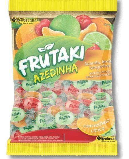 Imagem de Kit c/ 6 Bala Frutaki Azedinha Com Recheio Citricos 500g