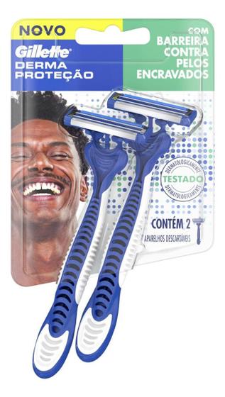 Imagem de Kit c/ 6 Barbeador Gillette Derma Protecao descartavel 2 un