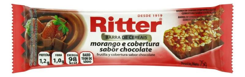 Imagem de Kit c/ 6 Barra de Cereal Morango Cobertura Chocolate Ritter